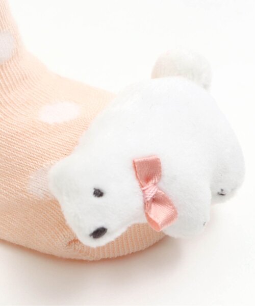 Ampersand（アンパサンド）の「ラトル付きベビーソックス（ベビーシューズ/ベビーソックス・キッズ・ピンク/サックスブルー・12/9）」の7枚目の写真