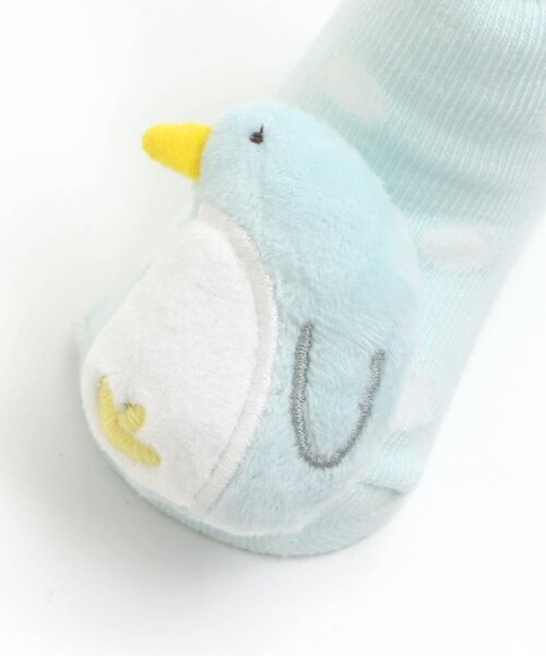 Ampersand（アンパサンド）の「ラトル付きベビーソックス（ベビーシューズ/ベビーソックス・キッズ・ピンク/サックスブルー・12/9）」の4枚目の写真