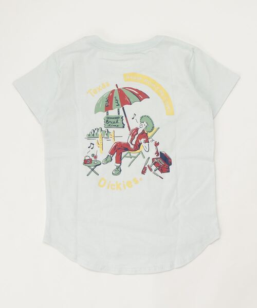 Dickies(ディッキーズ)の「Dickies ディッキーズ 裾ラウンド バックプリント 半袖Tシャツ(Tシャツ/カットソー・キッズ・ホワイト/サックスブルー・L/M/S)」の5枚目の写真