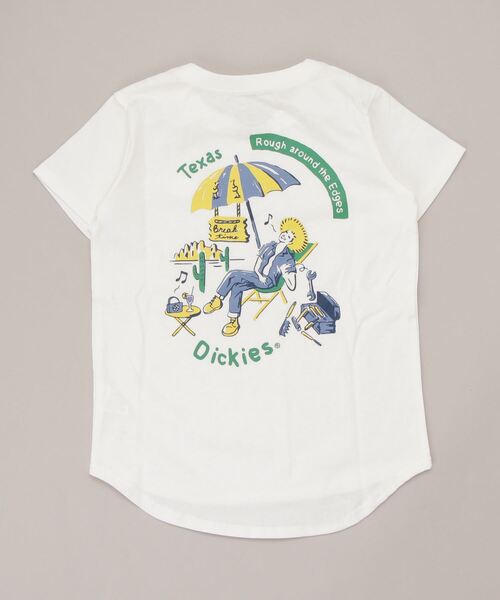 Dickies(ディッキーズ)の「Dickies ディッキーズ 裾ラウンド バックプリント 半袖Tシャツ(Tシャツ/カットソー・キッズ・ホワイト/サックスブルー・L/M/S)」の10枚目の写真