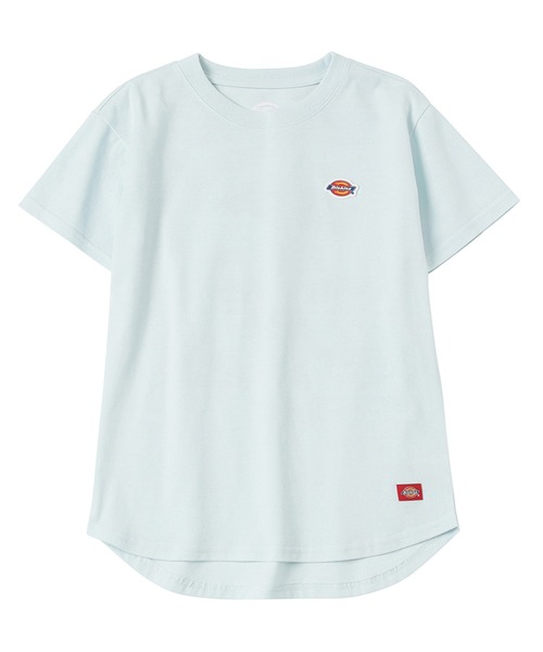 Dickies(ディッキーズ)の「Dickies ディッキーズ 裾ラウンド バックプリント 半袖Tシャツ(Tシャツ/カットソー・キッズ・ホワイト/サックスブルー・L/M/S)」の1枚目の写真