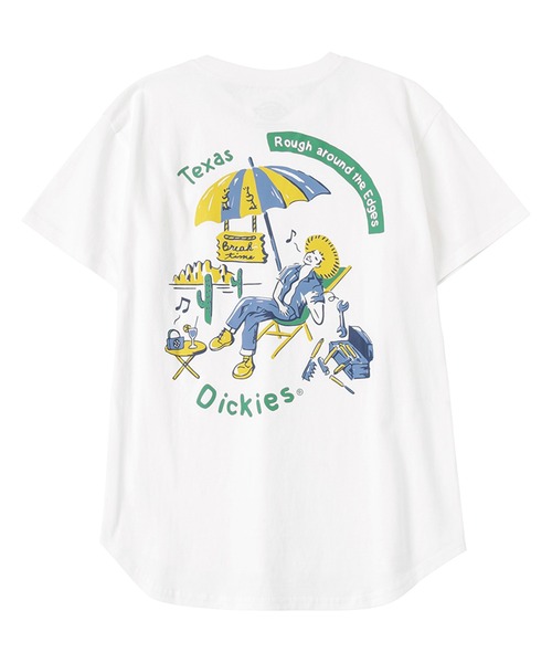 Dickies(ディッキーズ)の「Dickies ディッキーズ 裾ラウンド バックプリント 半袖Tシャツ(Tシャツ/カットソー・キッズ・ホワイト/サックスブルー・L/M/S)」の9枚目の写真