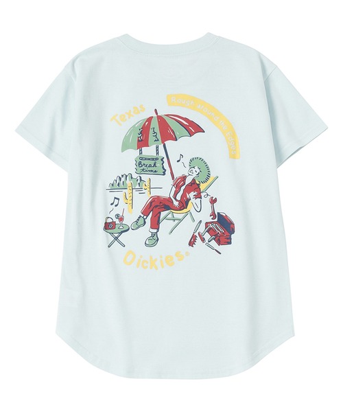 Dickies(ディッキーズ)の「Dickies ディッキーズ 裾ラウンド バックプリント 半袖Tシャツ(Tシャツ/カットソー・キッズ・ホワイト/サックスブルー・L/M/S)」の6枚目の写真