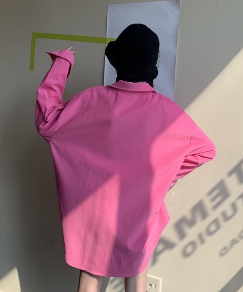 MANGROVE（マングローブ）の「コーデュロイルーズシャツ（シャツ/ブラウス・レディース・ピンク/イエロー/オレンジ/ブルー/グリーン・FREE）」の13枚目の写真