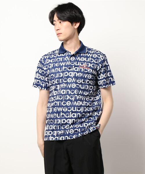 New Balance Golf ポロシャツ ロゴタイポグラフィ 半袖 ポロシャツ New Balance Metro ポロシャツ New Balance Mens