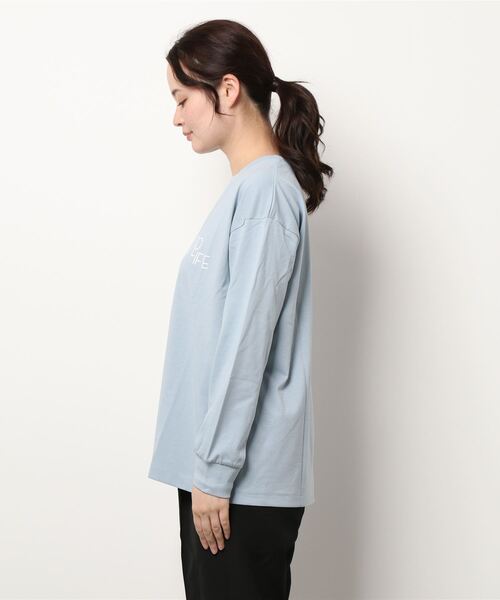 Lugnoncure（ルノンキュール）の「ロゴプリントTシャツ（Tシャツ/カットソー・レディース・オフホワイト/ブルー/チャコール・ﾌﾘ-）」の10枚目の写真