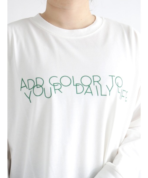 Lugnoncure（ルノンキュール）の「ロゴプリントTシャツ（Tシャツ/カットソー・レディース・オフホワイト/ブルー/チャコール・ﾌﾘ-）」の11枚目の写真