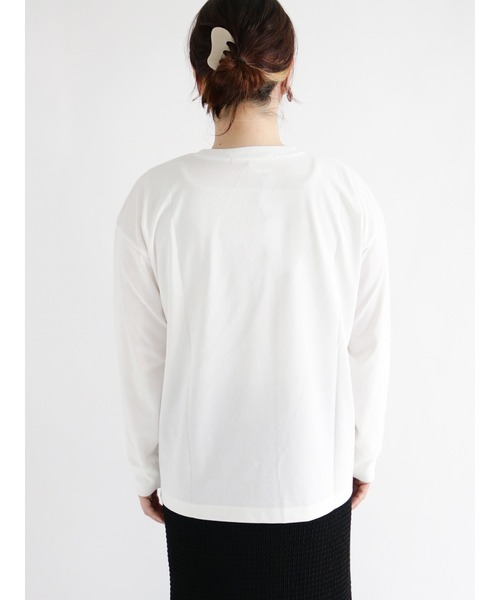 Lugnoncure（ルノンキュール）の「ロゴプリントTシャツ（Tシャツ/カットソー・レディース・オフホワイト/ブルー/チャコール・ﾌﾘ-）」の9枚目の写真