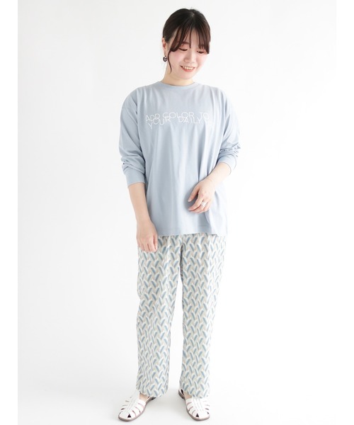 Lugnoncure（ルノンキュール）の「ロゴプリントTシャツ（Tシャツ/カットソー・レディース・オフホワイト/ブルー/チャコール・ﾌﾘ-）」の4枚目の写真