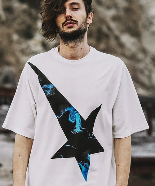 NO ID.(ノーアイディ)の「mt7857-ツースターBIG-T Tシャツ(Tシャツ/カットソー・メンズ・レッド/ブルー/グリーン/ブラック・ONE SIZE)」の3枚目の写真