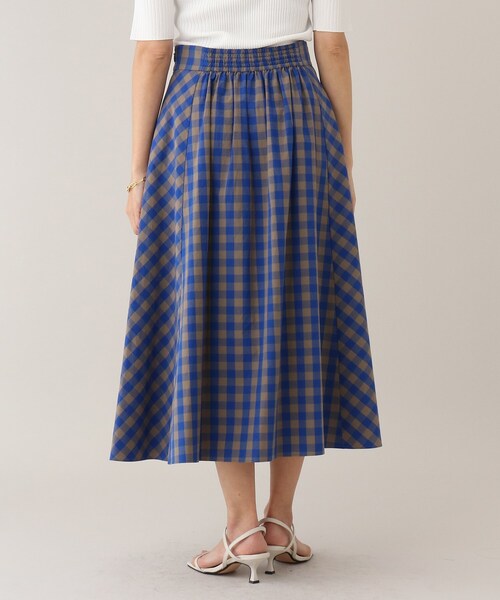 UNTITLED（アンタイトル）の「◆【着映え】チェック柄 サーキュラー風フレアスカート＜洗える＞（スカート・レディース・ブラック/ブルー/ブルー系1・44/42/00/01/02/03/04/48）」の18枚目の写真