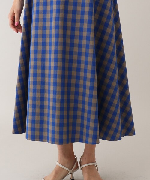 UNTITLED（アンタイトル）の「◆【着映え】チェック柄 サーキュラー風フレアスカート＜洗える＞（スカート・レディース・ブラック/ブルー/ブルー系1・44/42/00/01/02/03/04/48）」の9枚目の写真