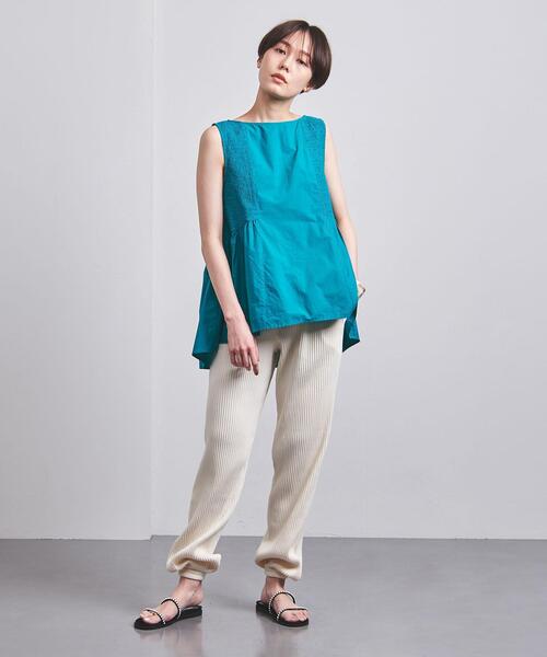 BASERANGE(ベースレンジ)の「<BASERANGE(ベースレンジ)>リブ パンツ(その他パンツ・レディース・オフホワイト/ブラック・XS)」の7枚目の写真