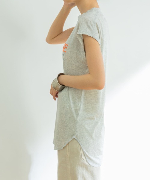 HAKUJI（ハクジ）の「HAKUJI　Logo tops（Tシャツ/カットソー・レディース・ホワイト/レッド/グレー・FREE）」の8枚目の写真