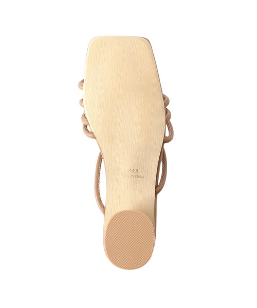 DRESKIP（ドレスキップ）の「◆円柱ヒール チューブサンダル（サンダル・レディース・ブラック/オフホワイト/サンドベージュ・35/45）」の8枚目の写真