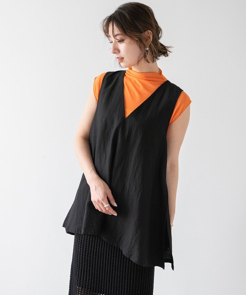 【関税・送料込】The Row Jiselle リネンブレンド 半袖トップス The Row Jiselle リネンブレンド 半袖トップス (The Row/Tシャツ