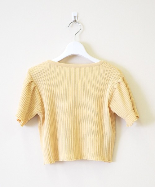 ibeul_（イベール）の「スクエアネックコンパクトソフトニットトップス（Tシャツ/カットソー・レディース・ホワイト/ブラック/ベージュ/ピンク・FREE）」の22枚目の写真