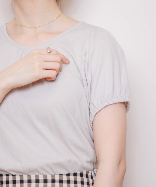 flower(フラワー)の「リトルパフティーズ(Tシャツ/カットソー・レディース・ホワイト/ベージュ・FREE)」の6枚目の写真