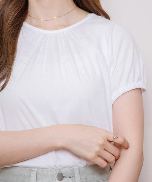 flower(フラワー)の「リトルパフティーズ(Tシャツ/カットソー・レディース・ホワイト/ベージュ・FREE)」の17枚目の写真