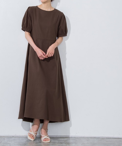 麻混バックリボンaラインワンピース ワンピース Pierrot ピエロ のファッション通販 Zozotown