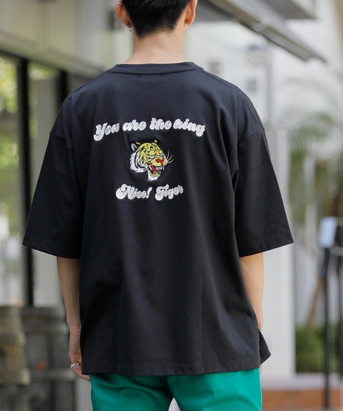 Tシャツ・カットソー Magliano FW24 TRAUMA OVER TEE (S5801484343 01) セール】バック刺繍 オーバーサイズ スーベニアTEE TIGER（T