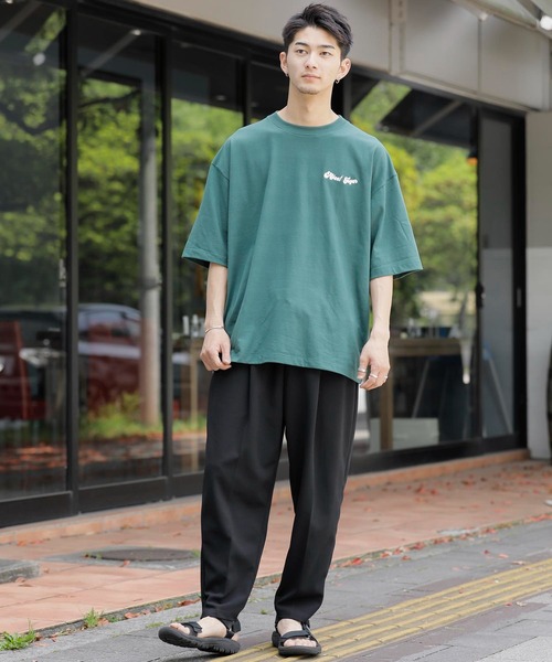 Beno(ビーノ)の「バック刺繍 オーバーサイズ スーベニアTEE TIGER(Tシャツ/カットソー・メンズ・グリーン/ロイヤルブルー/サックスブルー/ブラック/オフホワイト・M/L/LL)」の14枚目の写真
