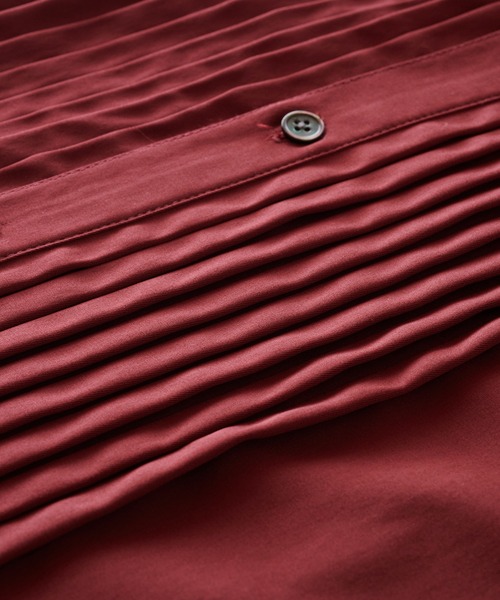 NO ID.（ノーアイディ）の「【NO ID.】Ribbon Tie Pintuck Shirt / リボン タイ 付 ピンタック シャツ（シャツ/ブラウス・メンズ・ネイビー/ブラック/ワイン/ホワイト・2/1）」の12枚目の写真
