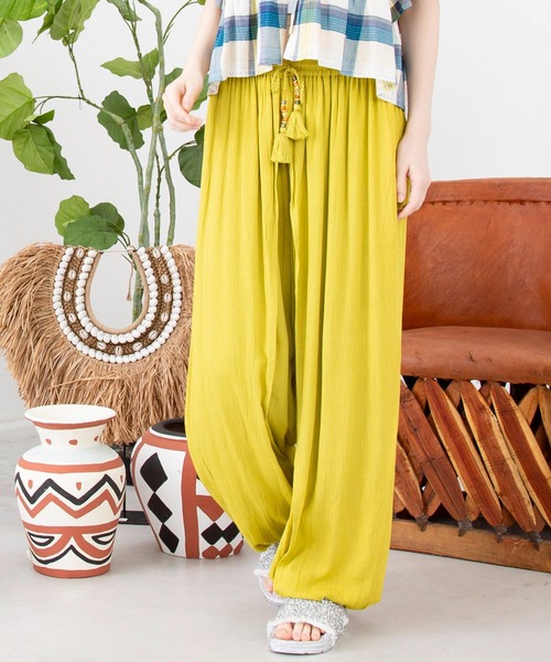 チャイハネ（チャイハネ）の「【チャイハネ】メディムパンツ（その他パンツ・レディース・ブラック/ベージュ/ターコイズブルー/オレンジ/グリーン/ピンク/マスタード/パープル/レンガ/ダークグリーン/ピンク系その他/グリーン系その他/ピンク系その他2・FREE）」の5枚目の写真