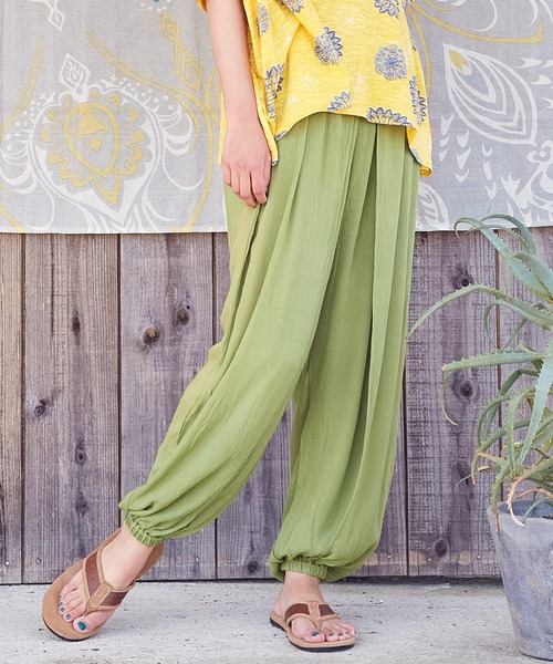 チャイハネ（チャイハネ）の「【チャイハネ】メディムパンツ（その他パンツ・レディース・ブラック/ベージュ/ターコイズブルー/オレンジ/グリーン/ピンク/マスタード/パープル/レンガ/ダークグリーン/ピンク系その他・FREE）」の5枚目の写真