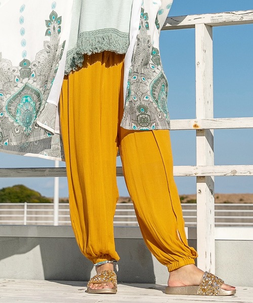 チャイハネ（チャイハネ）の「【チャイハネ】メディムパンツ（その他パンツ・レディース・ブラック/ベージュ/ターコイズブルー/オレンジ/グリーン/ピンク/マスタード/パープル/レンガ/ダークグリーン/ピンク系その他・FREE）」の8枚目の写真