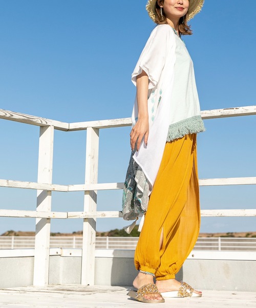 チャイハネ（チャイハネ）の「【チャイハネ】メディムパンツ（その他パンツ・レディース・ブラック/ベージュ/ターコイズブルー/オレンジ/グリーン/ピンク/マスタード/パープル/レンガ/ダークグリーン/ピンク系その他・FREE）」の16枚目の写真