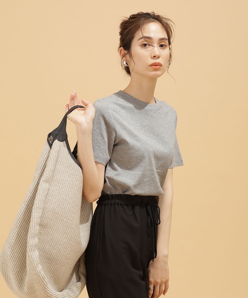 NANO universe（ナノユニバース）の「LB.03/Anti Soaked 汗染み防止 クルーＴシャツ 半袖（Tシャツ/カットソー・レディース・ブラック/トップグレー/ホワイト/イエロー・Ⅰ/Ⅱ/Ⅲ）」の6枚目の写真