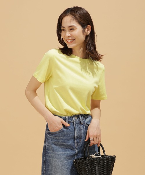 NANO universe（ナノユニバース）の「LB.03/Anti Soaked 汗染み防止 クルーＴシャツ 半袖（Tシャツ/カットソー・レディース・ブラック/トップグレー/ホワイト/イエロー・Ⅰ/Ⅱ/Ⅲ）」の7枚目の写真