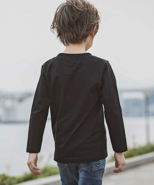 1piu1uguale3 RELAX（ウノピュウノウグァーレトレリラックス）の「1PIU1UGUALE3 RELAX(1PIU1UGUALE3 RELAX) キッズフロントロゴプリントロンＴ（Tシャツ/カットソー・キッズ・ホワイト/トップグレー/ブラック/ネイビー・150/130/110）」の14枚目の写真