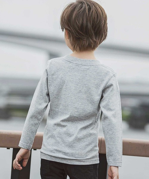 1piu1uguale3 RELAX（ウノピュウノウグァーレトレリラックス）の「1PIU1UGUALE3 RELAX(1PIU1UGUALE3 RELAX) キッズフロントロゴプリントロンＴ（Tシャツ/カットソー・キッズ・ホワイト/トップグレー/ブラック/ネイビー・150/130/110）」の19枚目の写真