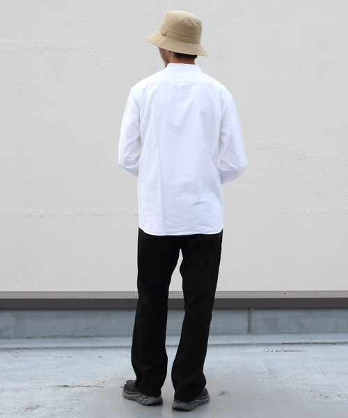 DANTON（ダントン）の「DANTON/ダントン　バンドカラーシャツ　ロングスリーブ　オックス　BAND COLLAR SHIRT LONGSLEEVE OX JD-3607 YOX（メンズ）（シャツ/ブラウス・メンズ・ホワイト/ナチュラル/ブルー・44/40/42/38）」の10枚目の写真