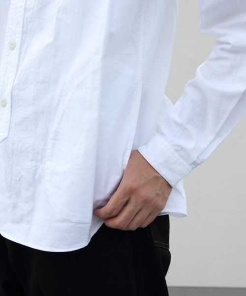 DANTON（ダントン）の「DANTON/ダントン　バンドカラーシャツ　ロングスリーブ　オックス　BAND COLLAR SHIRT LONGSLEEVE OX JD-3607 YOX（メンズ）（シャツ/ブラウス・メンズ・ホワイト/ナチュラル/ブルー・44/40/42/38）」の12枚目の写真