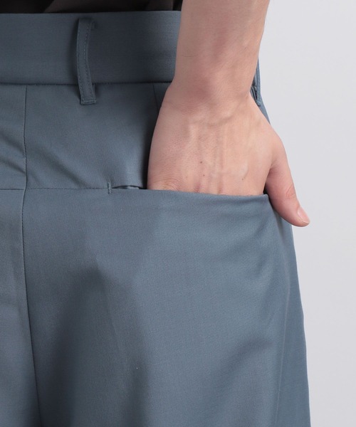 HARE（ハレ）の「【SETUP対応】2タックワイドトラウザー（スラックス・メンズ・ブラック/ベージュ/ブルー・SMALL/MEDIUM）」の10枚目の写真