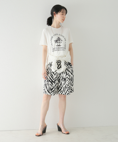 plage(プラージュ)の「【JANE SMITH/ジェーンスミス】 ZEBRA EASY ショートパンツ(その他パンツ・レディース・ホワイト/ブラウン・36)」の4枚目の写真
