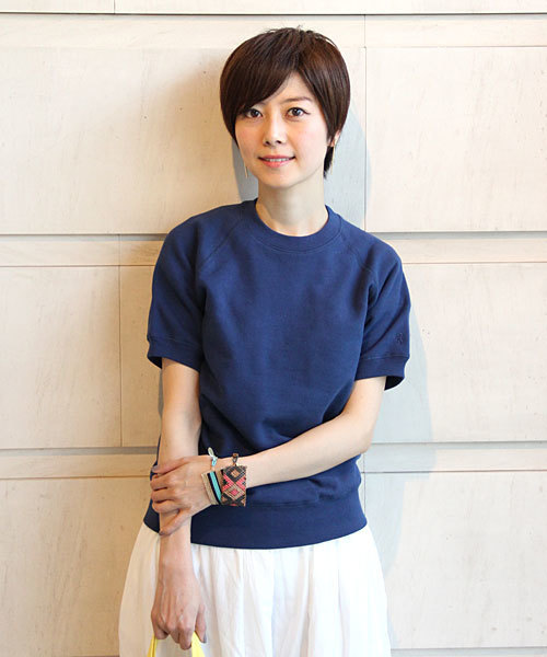 GYMPHLEX(ジムフレックス)の「<GYMPHLEX(ジムフレックス)>C TERRY ショートスリーブスウェット(Tシャツ/カットソー・レディース・グレー/ロイヤルブルー・フリー)」の1枚目の写真