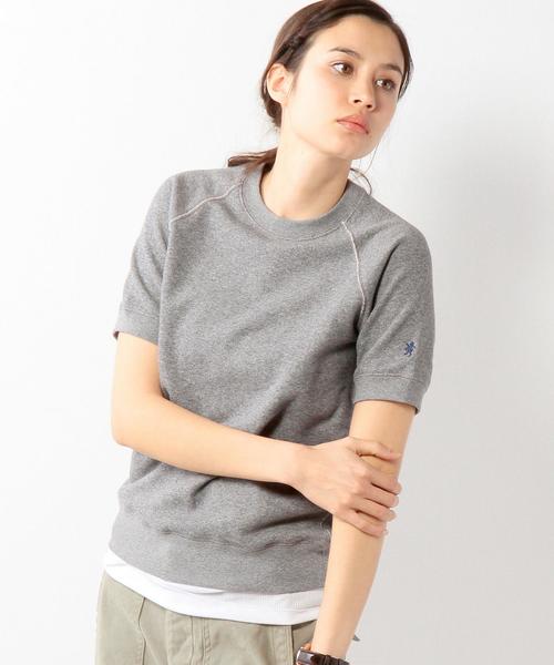 GYMPHLEX(ジムフレックス)の「<GYMPHLEX(ジムフレックス)>C TERRY ショートスリーブスウェット(Tシャツ/カットソー・レディース・グレー/ロイヤルブルー・フリー)」の2枚目の写真