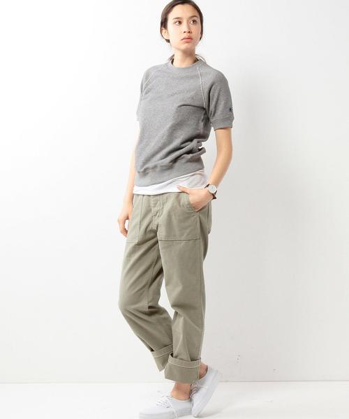 GYMPHLEX(ジムフレックス)の「<GYMPHLEX(ジムフレックス)>C TERRY ショートスリーブスウェット(Tシャツ/カットソー・レディース・グレー/ロイヤルブルー・フリー)」の6枚目の写真