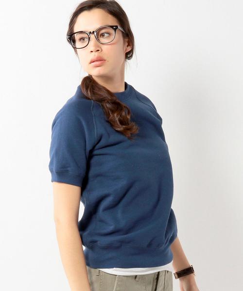 GYMPHLEX(ジムフレックス)の「<GYMPHLEX(ジムフレックス)>C TERRY ショートスリーブスウェット(Tシャツ/カットソー・レディース・グレー/ロイヤルブルー・フリー)」の14枚目の写真