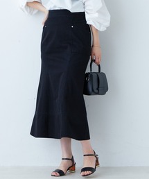 natural couture | ハイウエストデザインで美シルエット ゆるマーメイドツイルスカート(スカート)