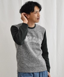 CONVERSE（コンバース）の「＜CONVERSE/コンバース＞ニットフリース背当てボアクルートレーナー（スウェット・メンズ）」