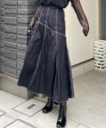 rienda | ペイントステッチフレアスカート(スカート)