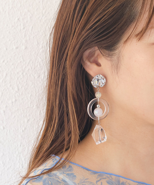 amplis（アンプリス）の「クリアドロップピアス/drops（ピアス（両耳用