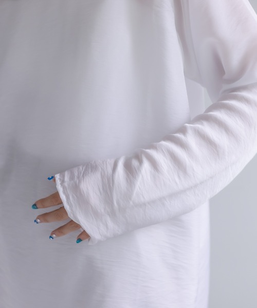 mystic（ミスティック）の「シアープルオーバー（シャツ/ブラウス・レディース・ブラック/オフホワイト/アイボリー・FREE）」の18枚目の写真