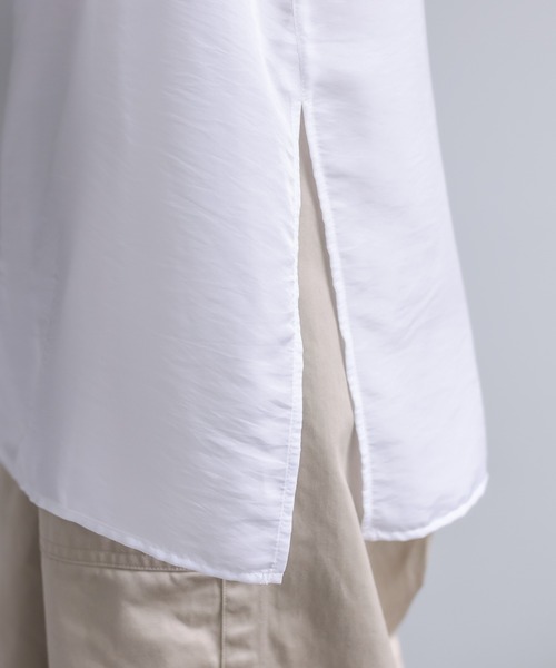 mystic（ミスティック）の「シアープルオーバー（シャツ/ブラウス・レディース・ブラック/オフホワイト/アイボリー・FREE）」の7枚目の写真