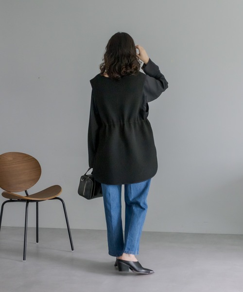 mystic（ミスティック）の「シアープルオーバー（シャツ/ブラウス・レディース・ブラック/オフホワイト/アイボリー・FREE）」の12枚目の写真